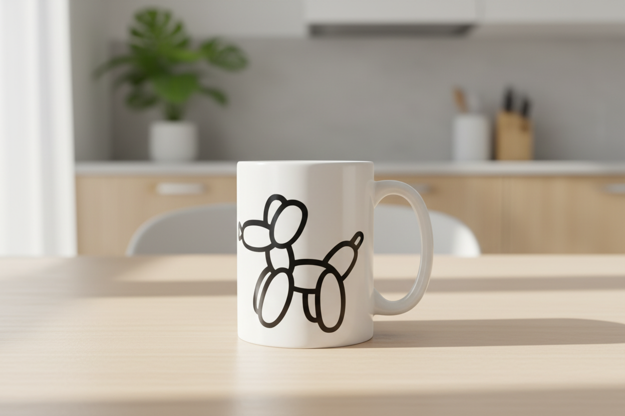 Balloon dog mug